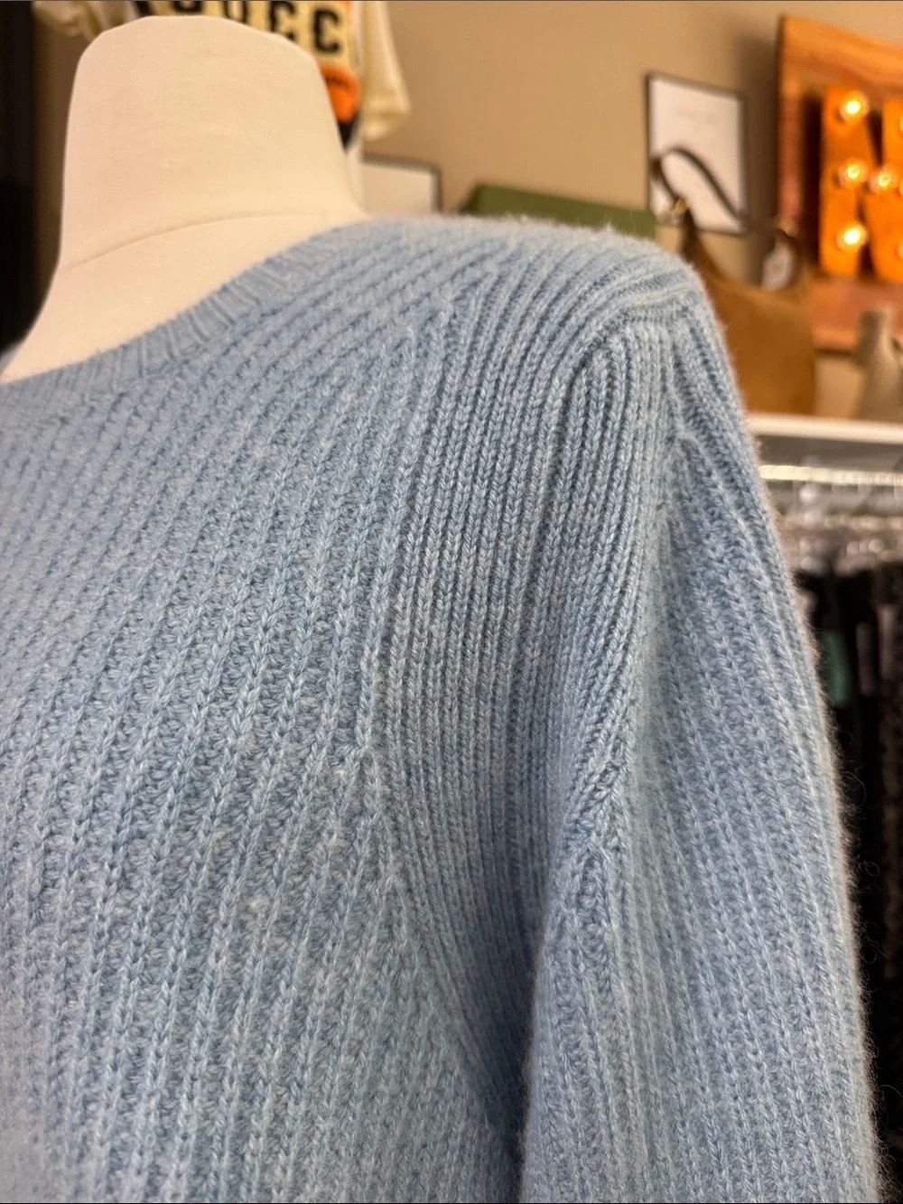 Tory Burch | Tory Sport Light Blue Cashmere Crewneck Sweater Size M